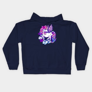 Cute Colorful Pegasus Unicorn Kids Hoodie